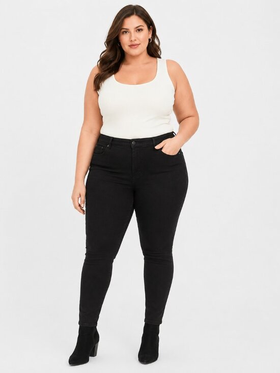 Torrid Curve Pants - Torrid Bombshell Skinny Jeans Women’s Plus Size 26R Black Premium Stretch Denim
